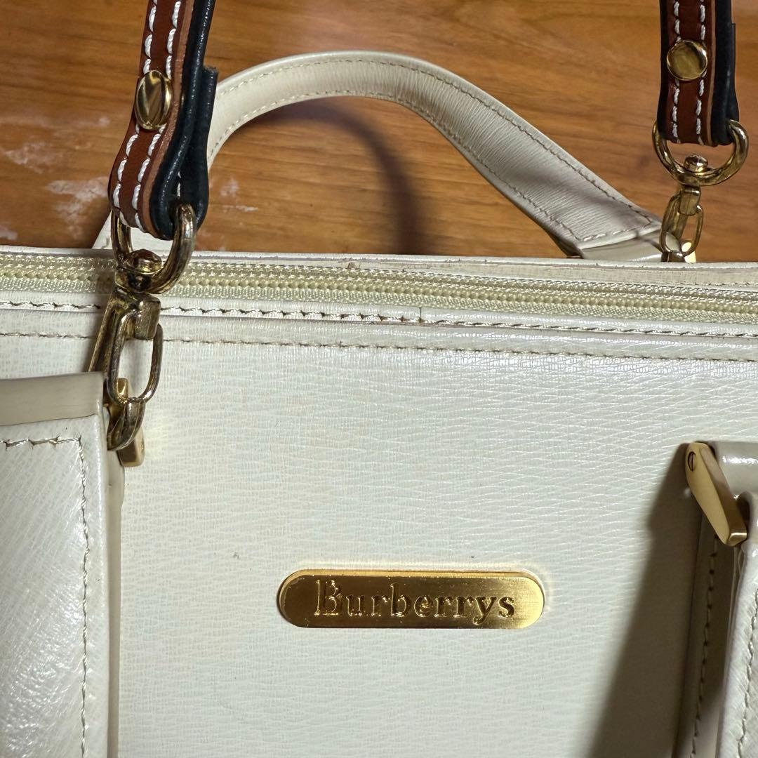 ✨美品✨Burberrys バーバリーズ 2WAY ブリーフケース アイボリー