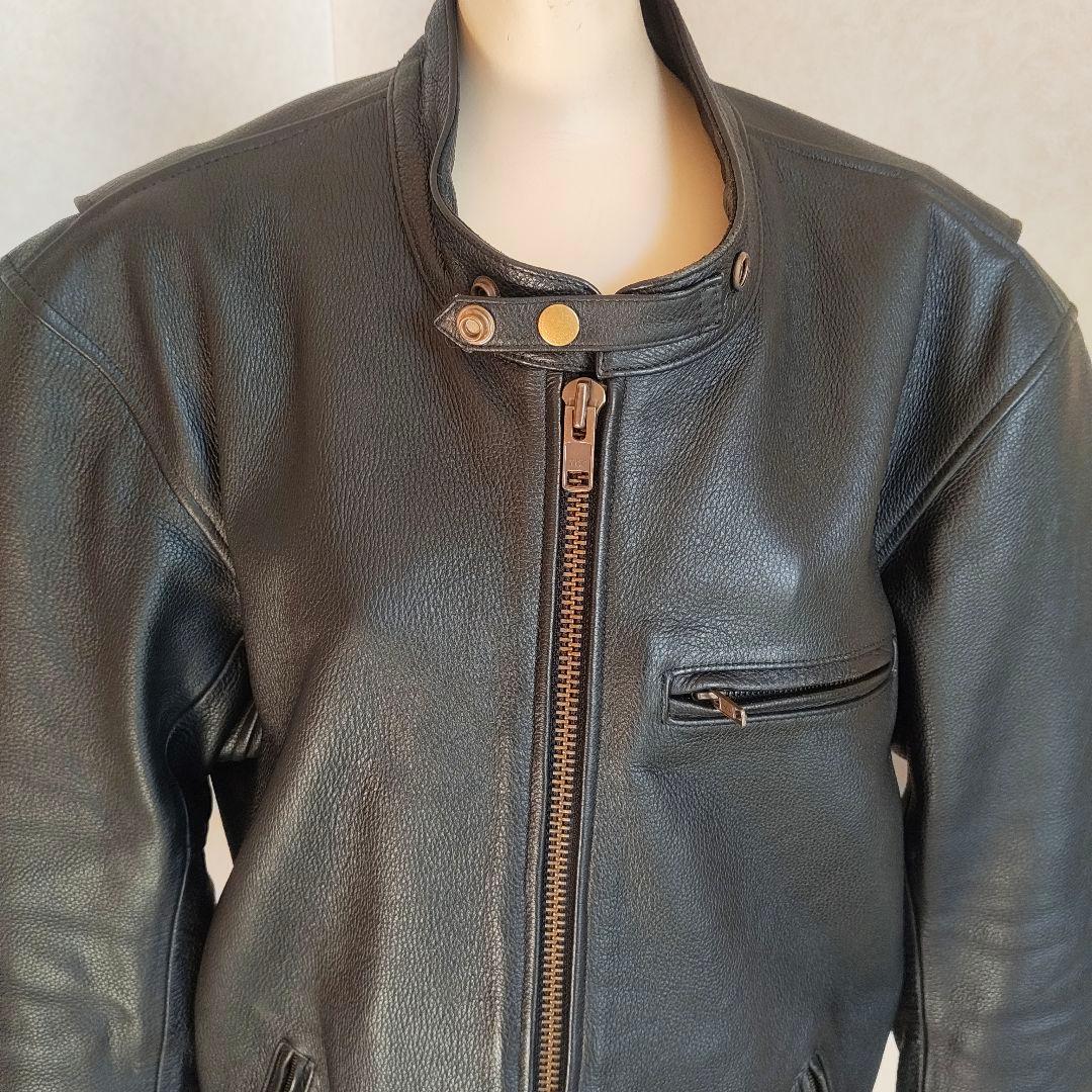 Rookie Leather ライダース 牛革 肉厚 シングルライダース 4L - メルカリ