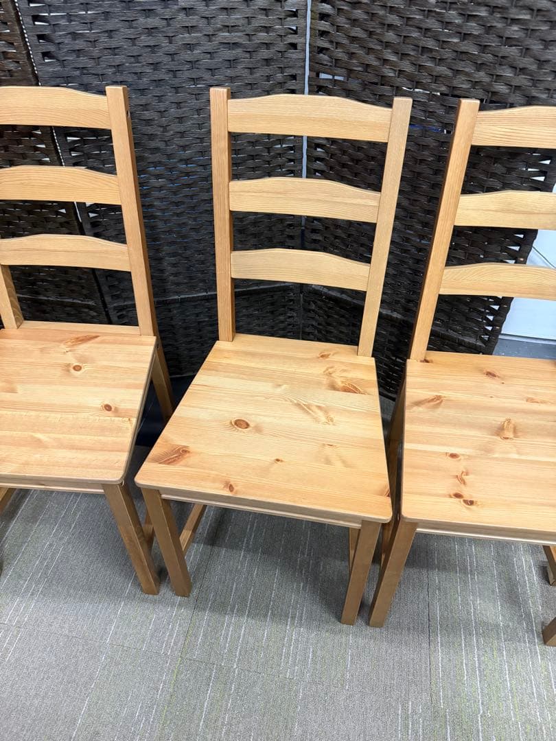 【洗浄消毒作業済】IKEA ダイニングテーブル&チェア4脚　ヨックモック