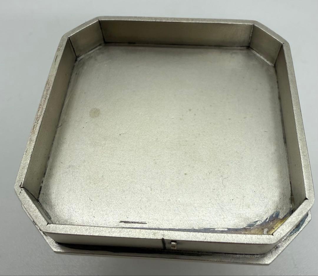 茶道具 純銀製品南鐐 三宅蓮選製 四角形 81g