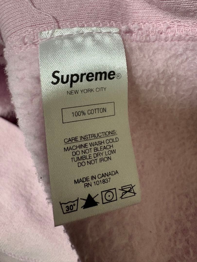 Supreme シュプリームパーカー バンダナボックスロゴ ピンク Lサイズ