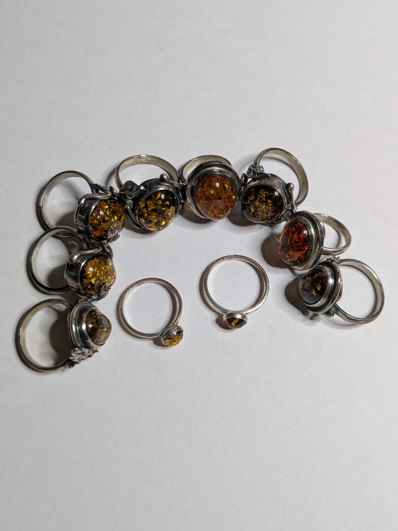 琥珀 シルバー 925 リング まとめ売り ヴィンテージ