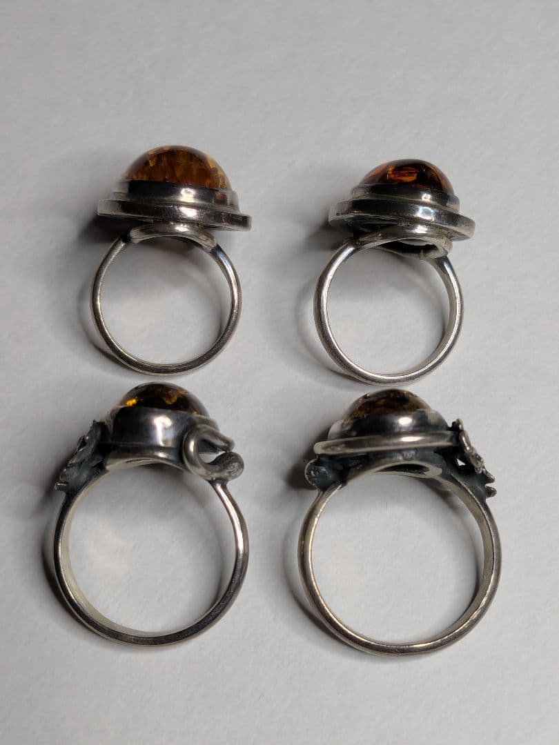 琥珀 シルバー 925 リング まとめ売り ヴィンテージ