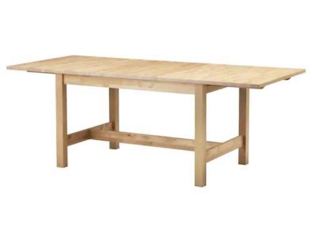 IKEA ノールデン無垢材伸縮ダイニングテーブル 【引取り可 大阪】