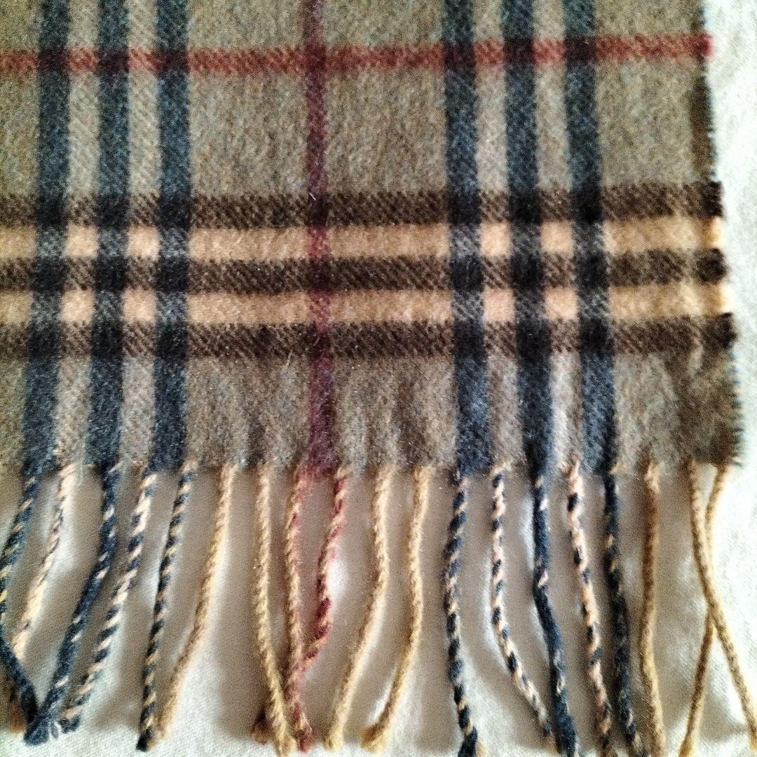 Burberrys バーバリーカシミヤ100% チェックマフラー イングランド製