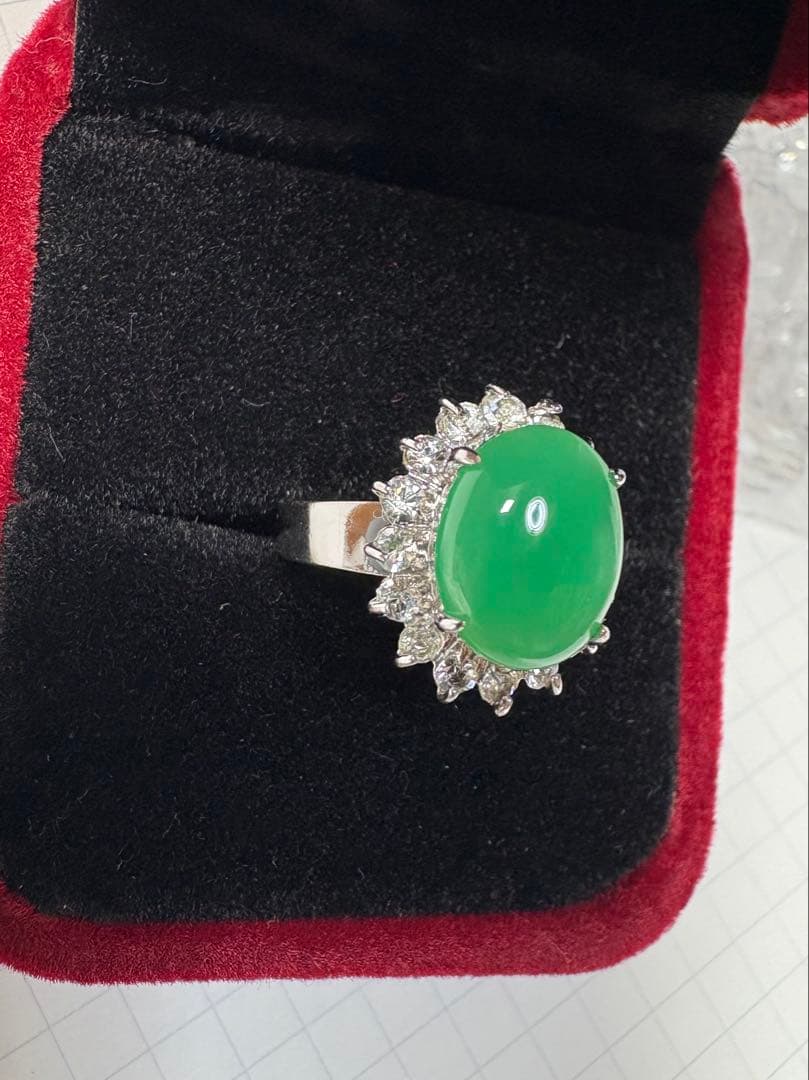 翡翠　指輪　18K