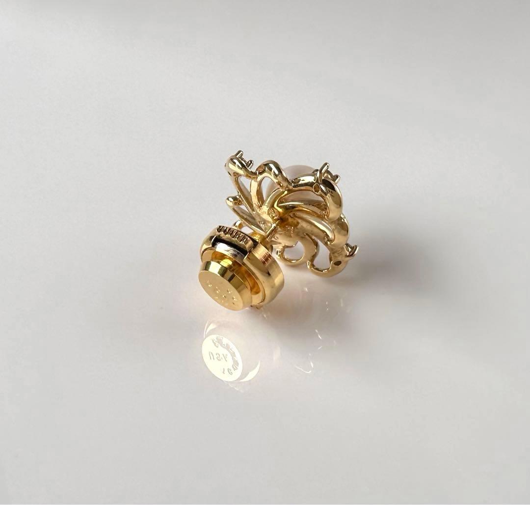 TASAKI アコヤ真珠 ダイヤモンド ピンブローチ K18