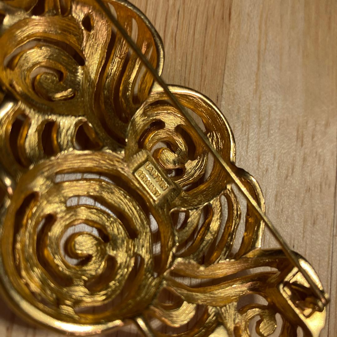 ランバン◇超希少◇LANVIN ヴィンテージ 渦巻き模様ブローチ