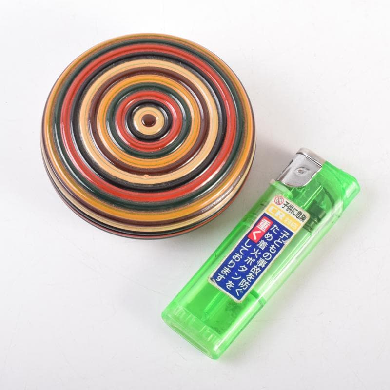 茶道具　日本工芸会正会員　小椋榮一作　独楽香合　共布共箱　V　7026