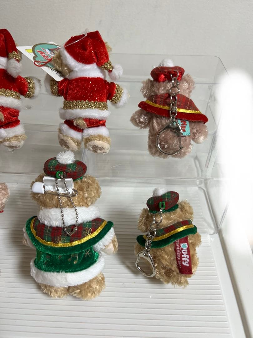 ダッフィー、シェリーメイぬいぐるみバッチ、ストラップ（クリスマス）