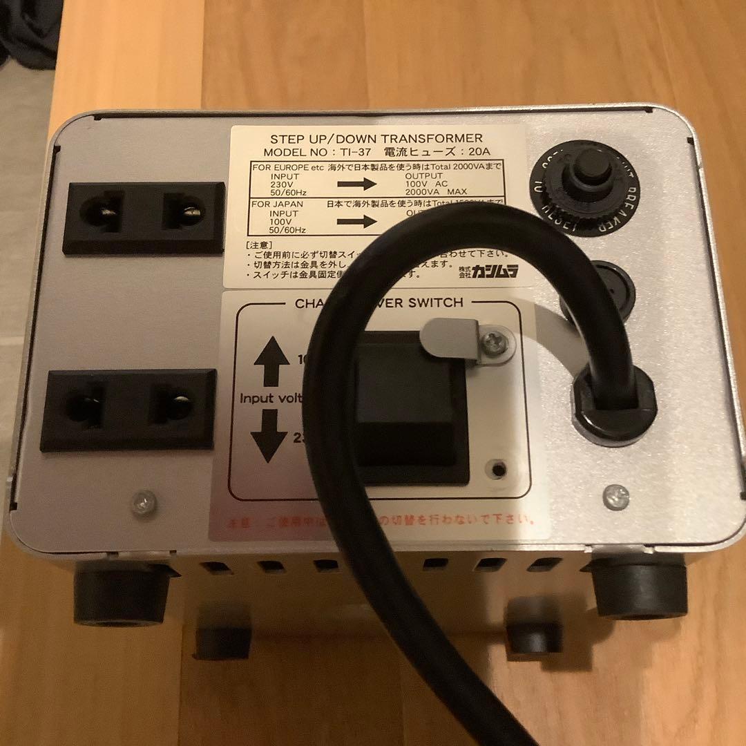 カシムラ製TI-37ステップアップ/ダウントランスフォーマー 2000VA