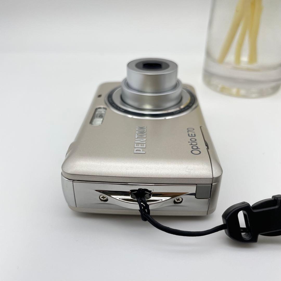 スマホ転送OK✨PENTAX Optio E70✨動作確認済 単三電池 可愛い♪
