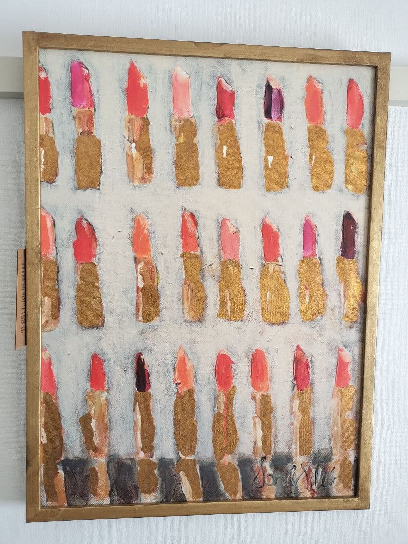 francfranc リップスティックアート作品 金色フレーム付き - メルカリ