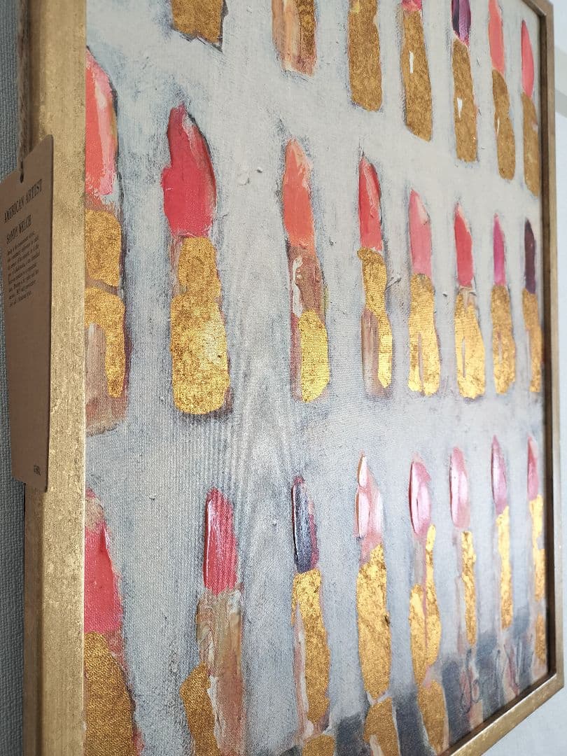 francfranc リップスティックアート作品 金色フレーム付き - メルカリ