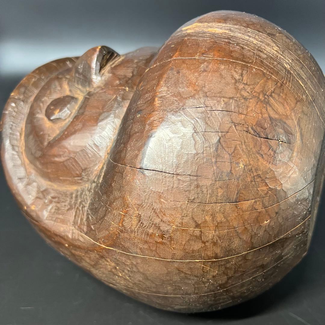 ◎古道具 庵々◎木彫 だるま 木型20cm◎張子型◎江戸時代郷土