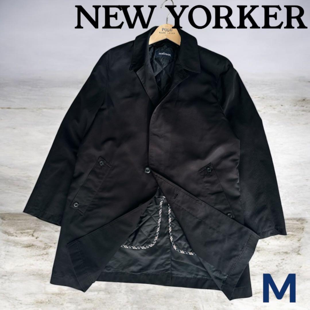 ニューヨーカー ステンカラーコート ライナー付 2way メンズ ブラック