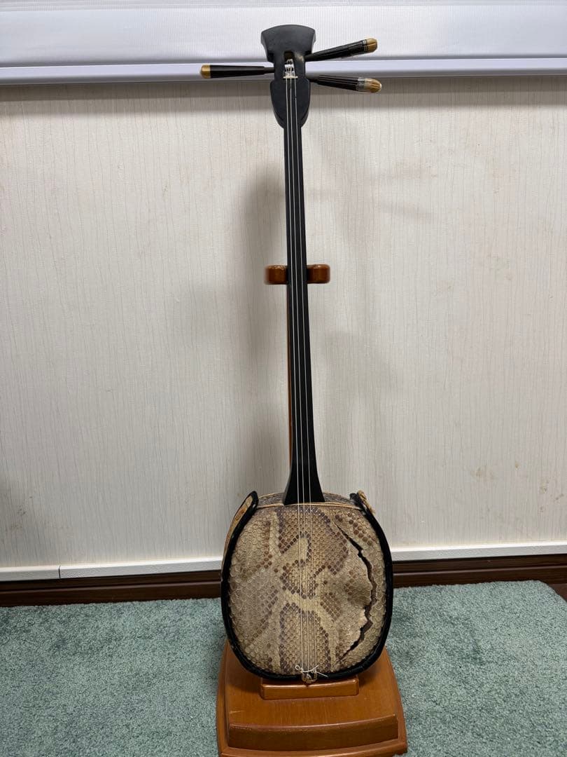 沖縄三線 蛇柄 カラクイ折れ 現状渡し