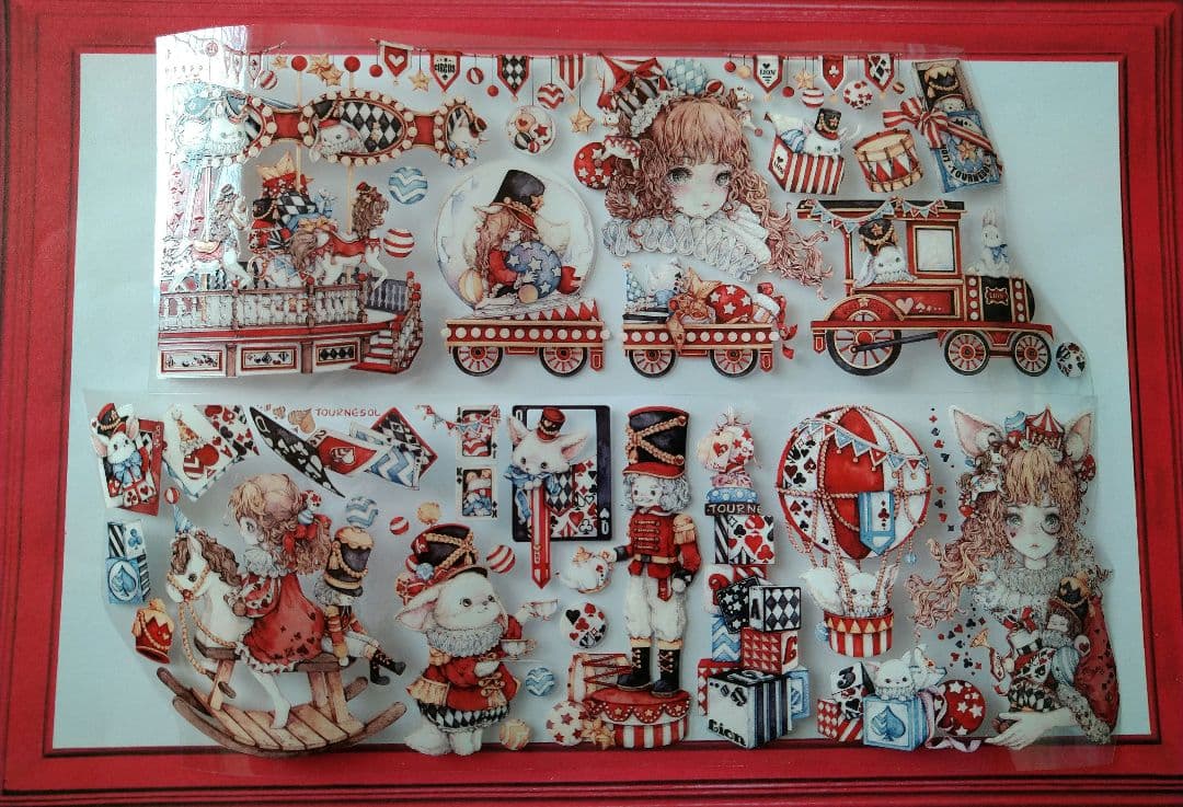 のこり2✩再販✩J20＃狐桃夹子(水晶PET)切り売り 海外人物マステ女の子