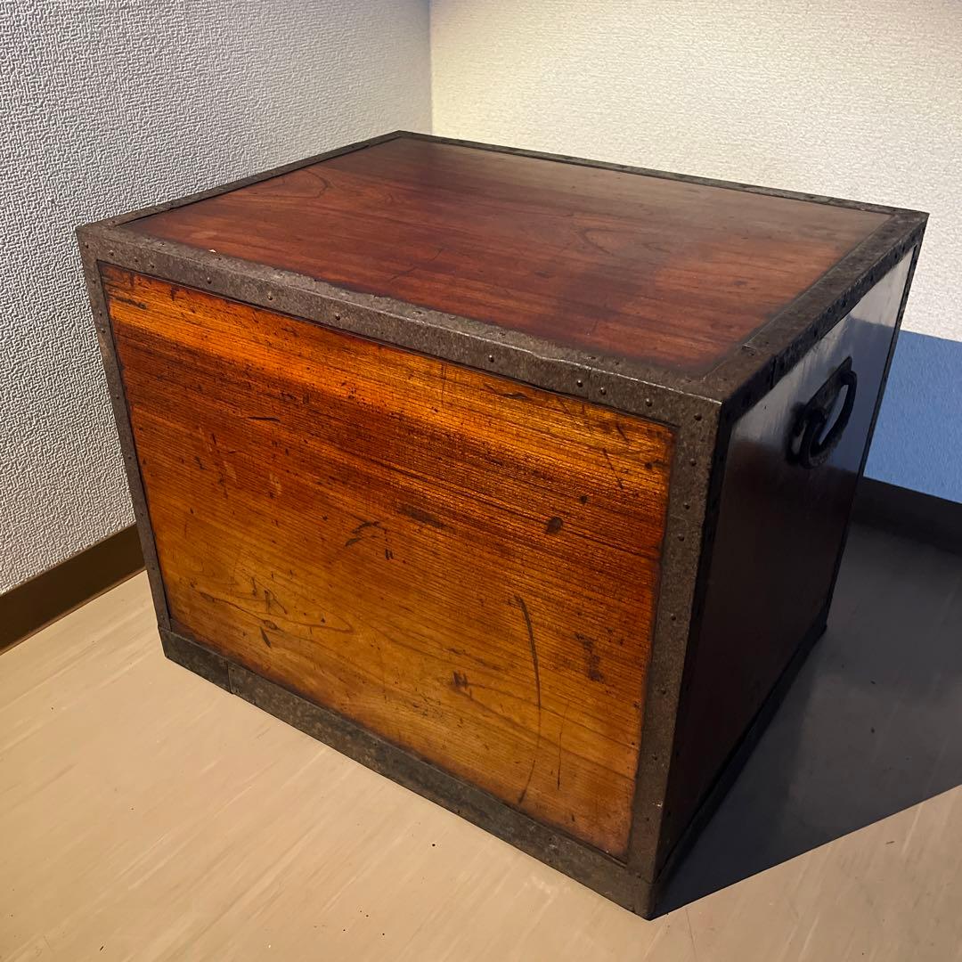 時代船箪笥 鍵付 小型箪笥 帳場箪笥 舟箪笥 古民具 箪笥 銭箱 千両箱