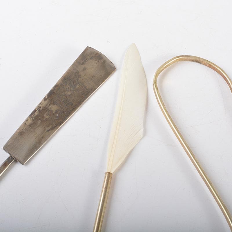 煎茶道具 唐木製 煎茶盆 香盆 火道具 七つ道具 香箸 銀葉挟