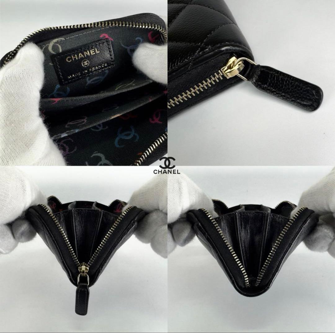 新型タイプ　限定 シャネル　マトラッセ　ジップ　ケース　小銭入れ