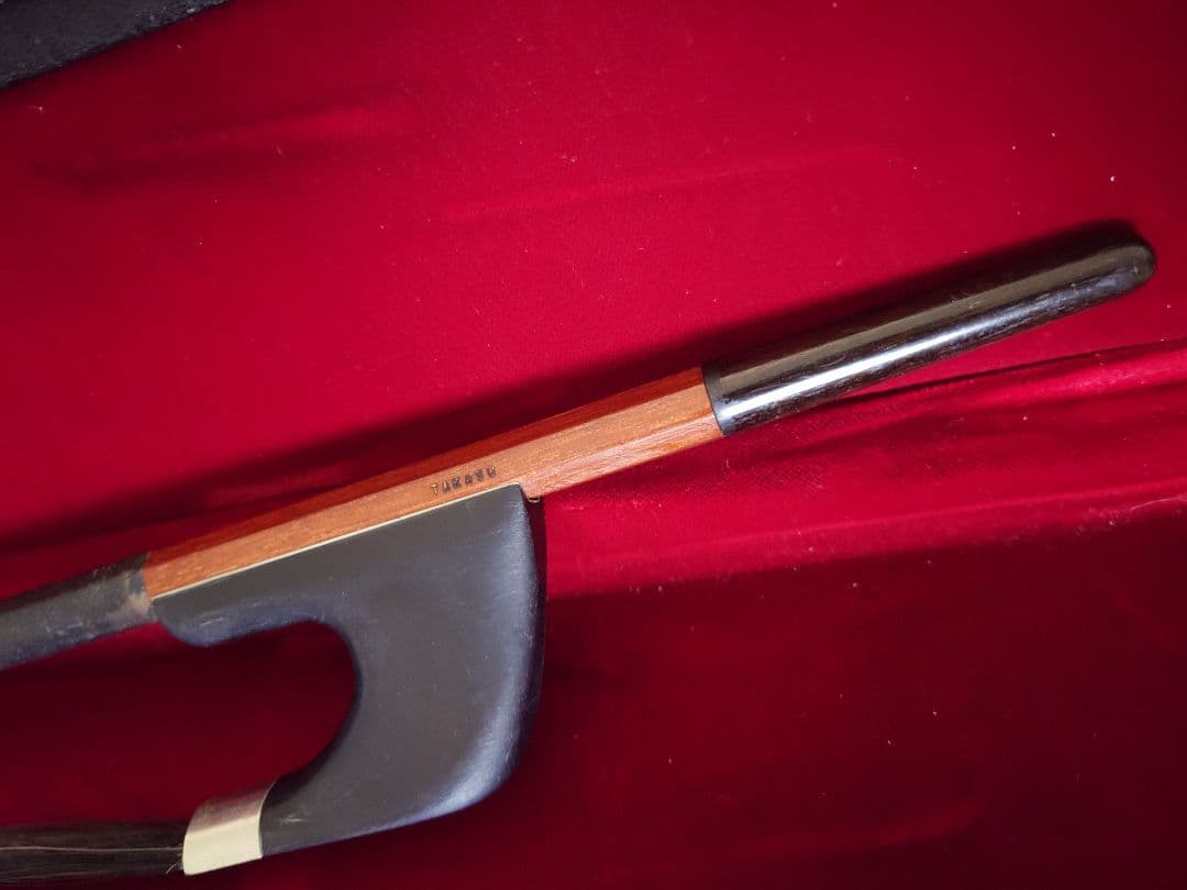 ま*と様 ジャーマンスタイルコントラバス弓ビンテージ　黒毛