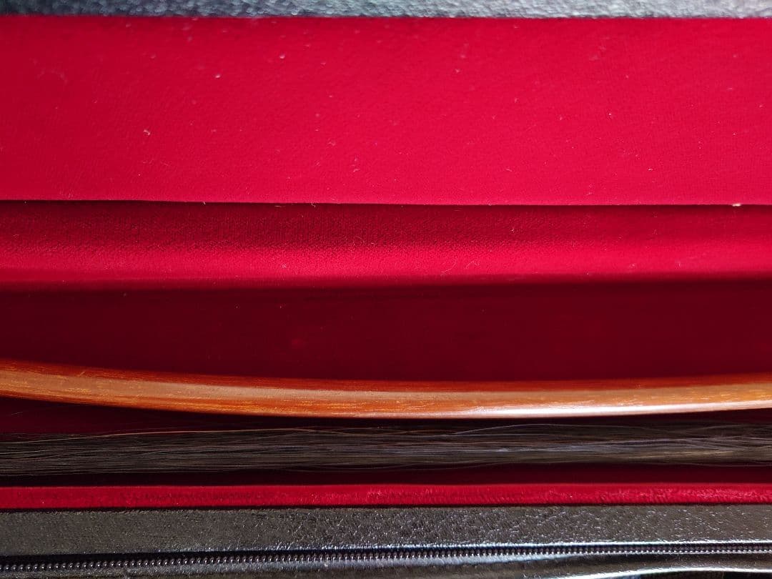 ま*と様 ジャーマンスタイルコントラバス弓ビンテージ　黒毛