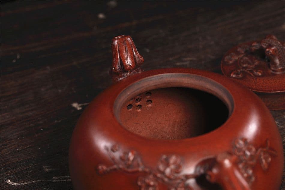 梅の花が春を告 中国古美術 紫砂壺・紫泥急須・茶壺・