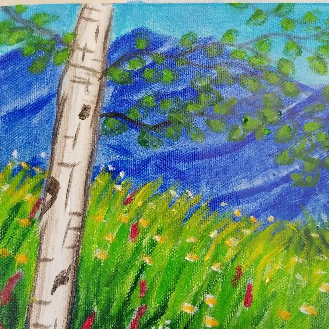 油絵 専用 遠足に来た かわいいマロンちゃん