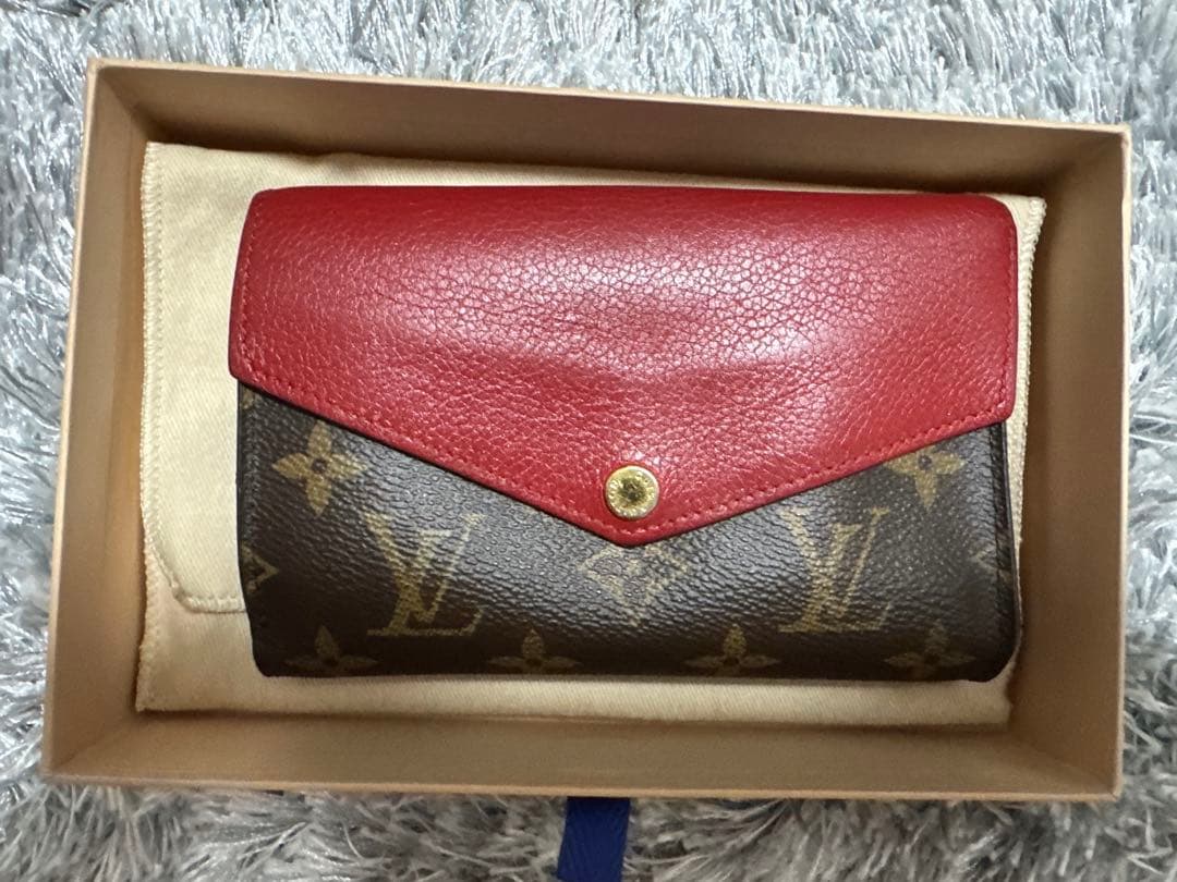 ルイヴィトン モノグラム ポルトフォイユ パラス コンパクト赤M60140
