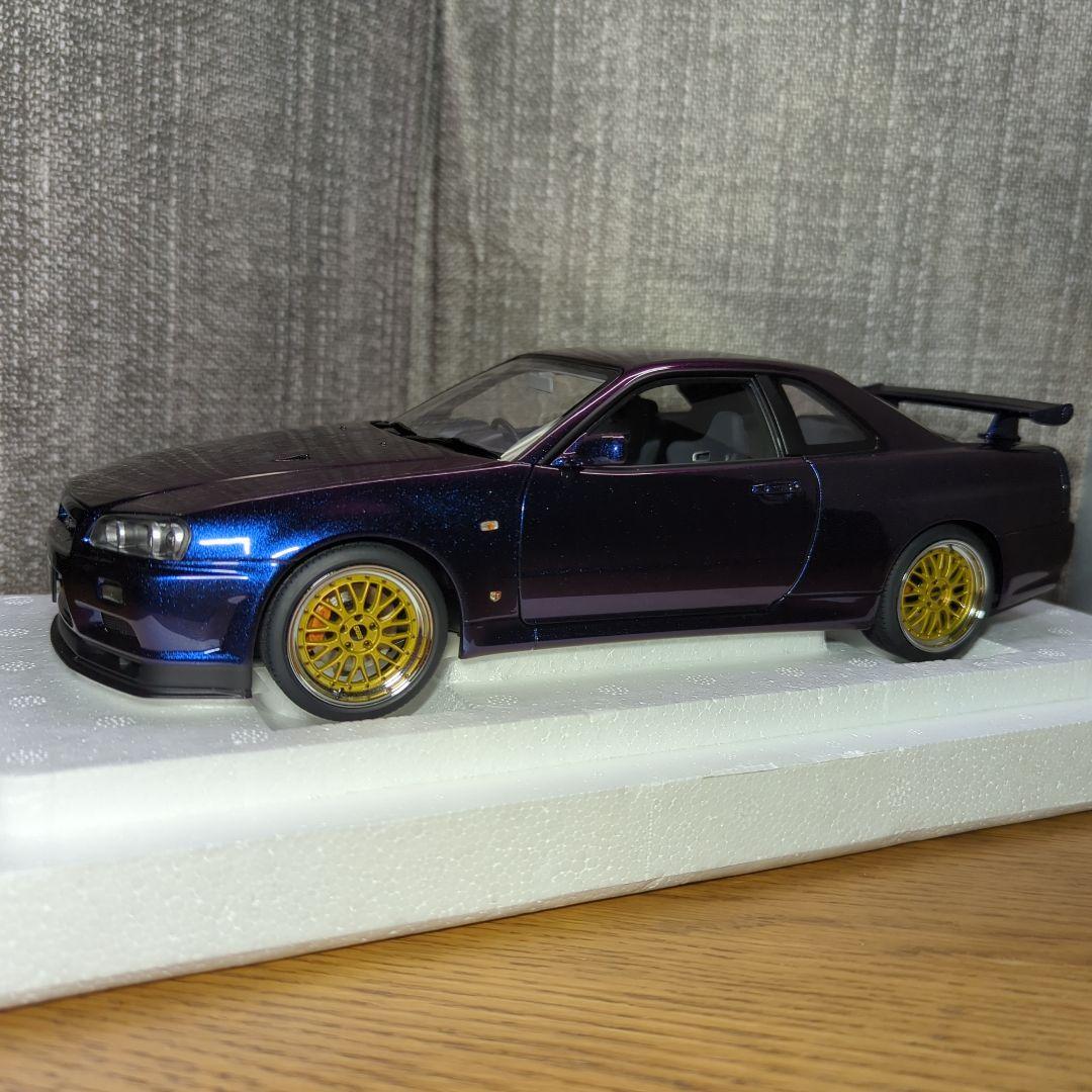 オートアート　GT-R 34　ミッドナイトパープル