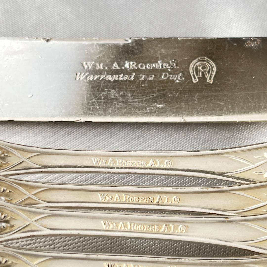 WM A Rogers】アールヌーボー ディナーナイフ / フォーク 12本