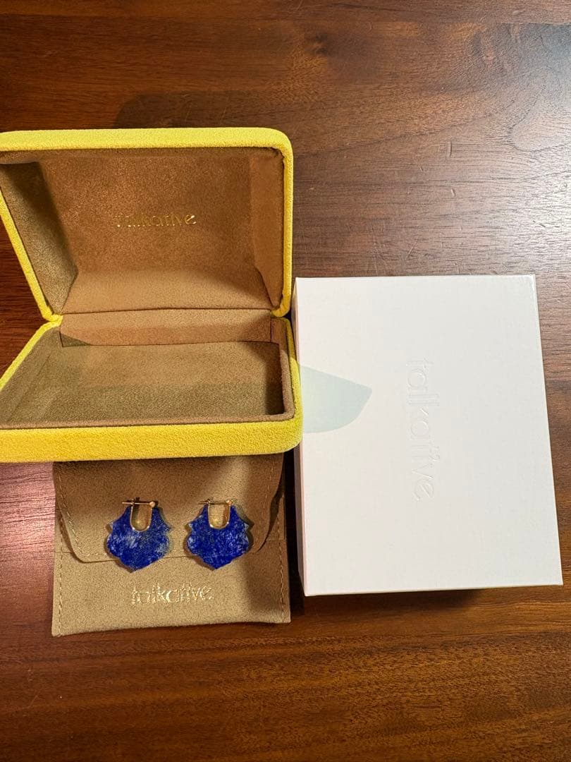 TALKATIVE トーカティブ クレスト ピアス ロータス ラピスラズリ