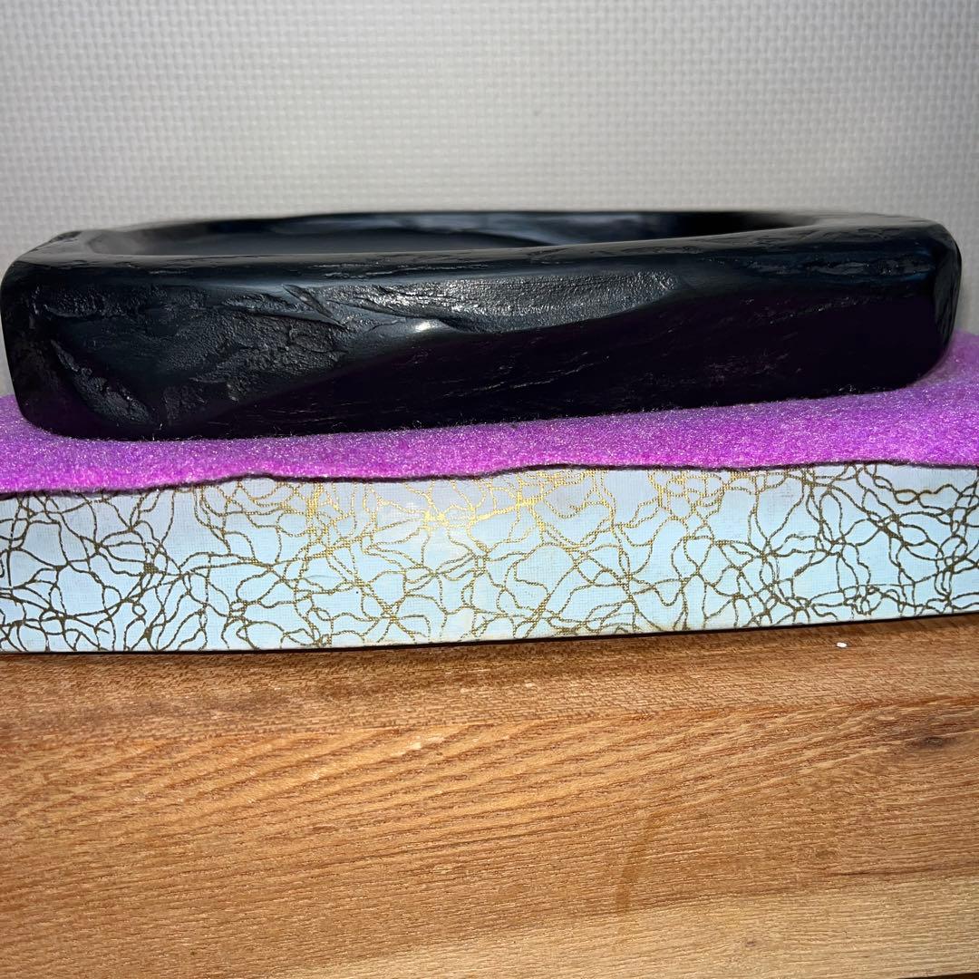 ⭕️雨畑硯 現代の名工 雨宮峯硯 20cm超え 大型自然硯 M109248700 - 書