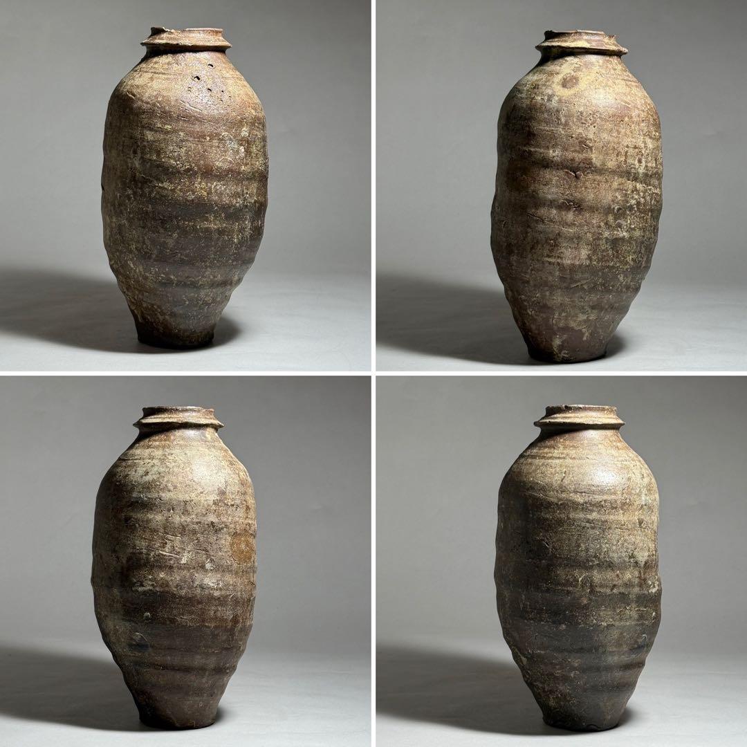 ◇粽花入 南蛮焼 焼締め 徳利 花活け 茶人好み 室町〜桃山時代