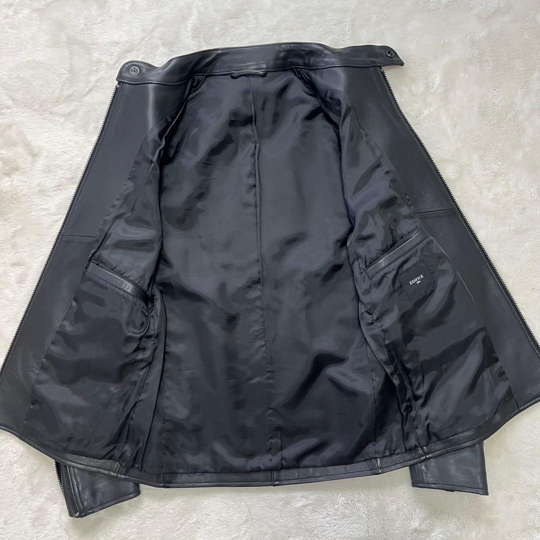 極美品✨エディフィス ラムレザー 羊革 シングルライダース M 黒