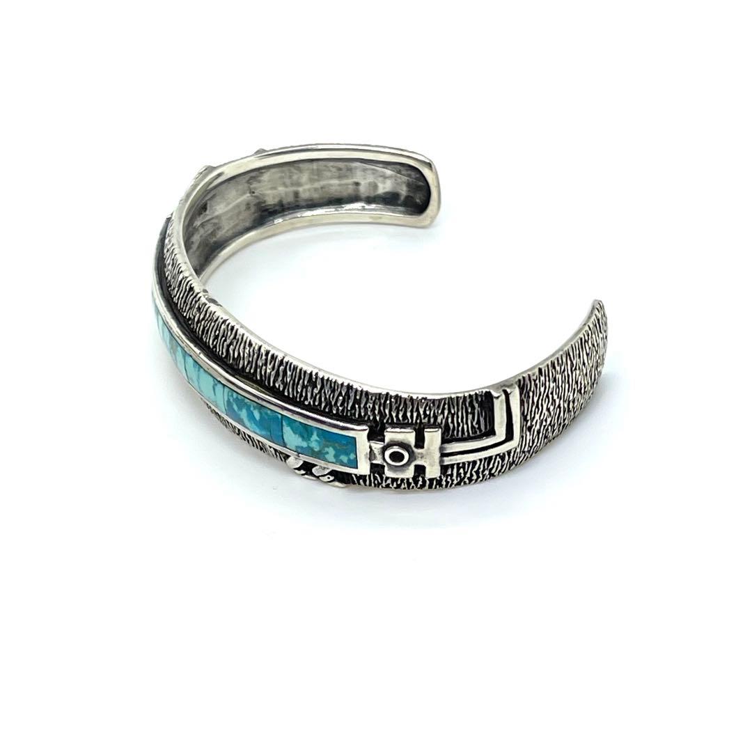 nn ●HOPI・ホピ族ココペリ●ターコイズ●シルバーバングル●ビンテージ