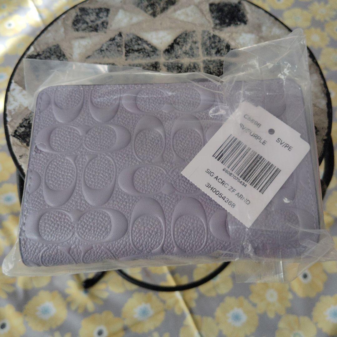 COACH ラベンダー 二つ折り財布 SIG ACRYCF ARI001 コーチ COACH