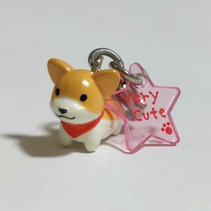 【当時物】わんわんわんこ　ファスナーホルダー　コーギー　チャーム　平成レトロレア 当時物】わんわんわんこ ファスナーホルダー コーギー チャーム 平成