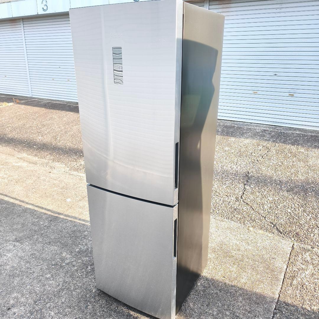 Haier 冷蔵庫 シルバー 340L 2ドア 右開き 冷凍室 119L 除菌済
