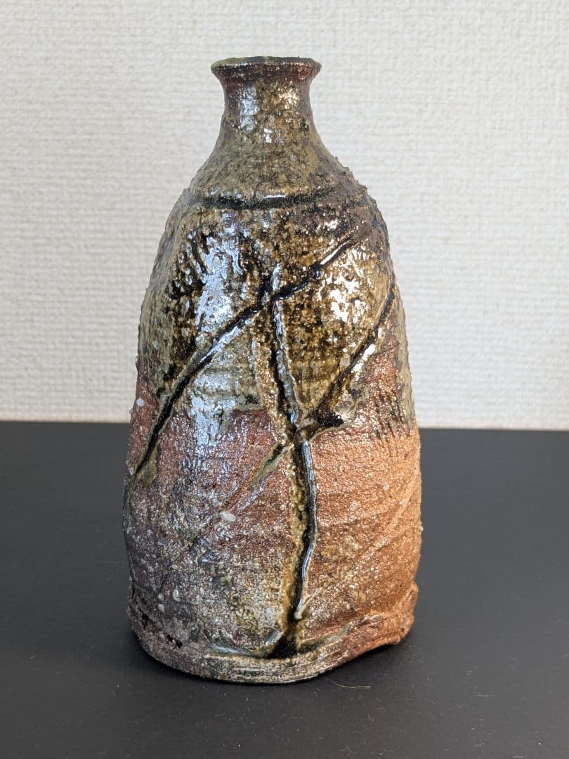 鈴木五郎 灰釉 壺 花入 瀬戸