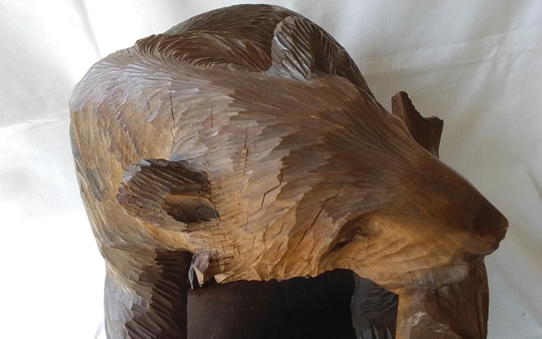 アイヌの木彫りの熊 大中小5体 大40×25×25