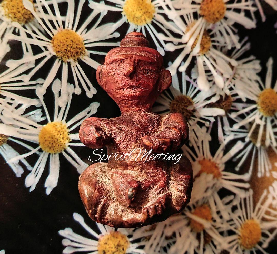 伝説の霊魔術 ポーナーンサラタン師の手彫り精霊人形 招福童子クマントーン