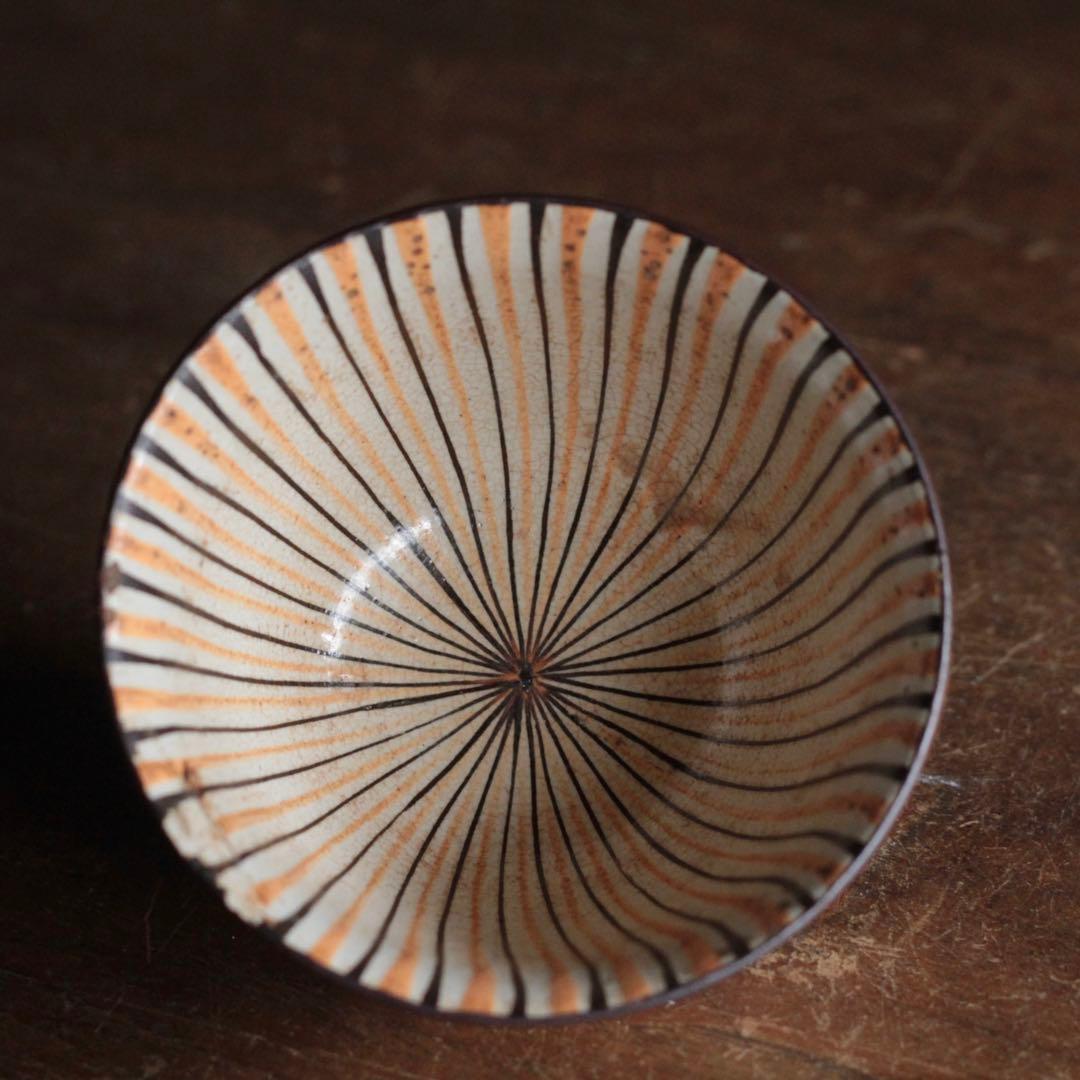 瀬戸 麦藁手 茶碗 江戸後期 茶道具 古美術 古道具 アンティーク