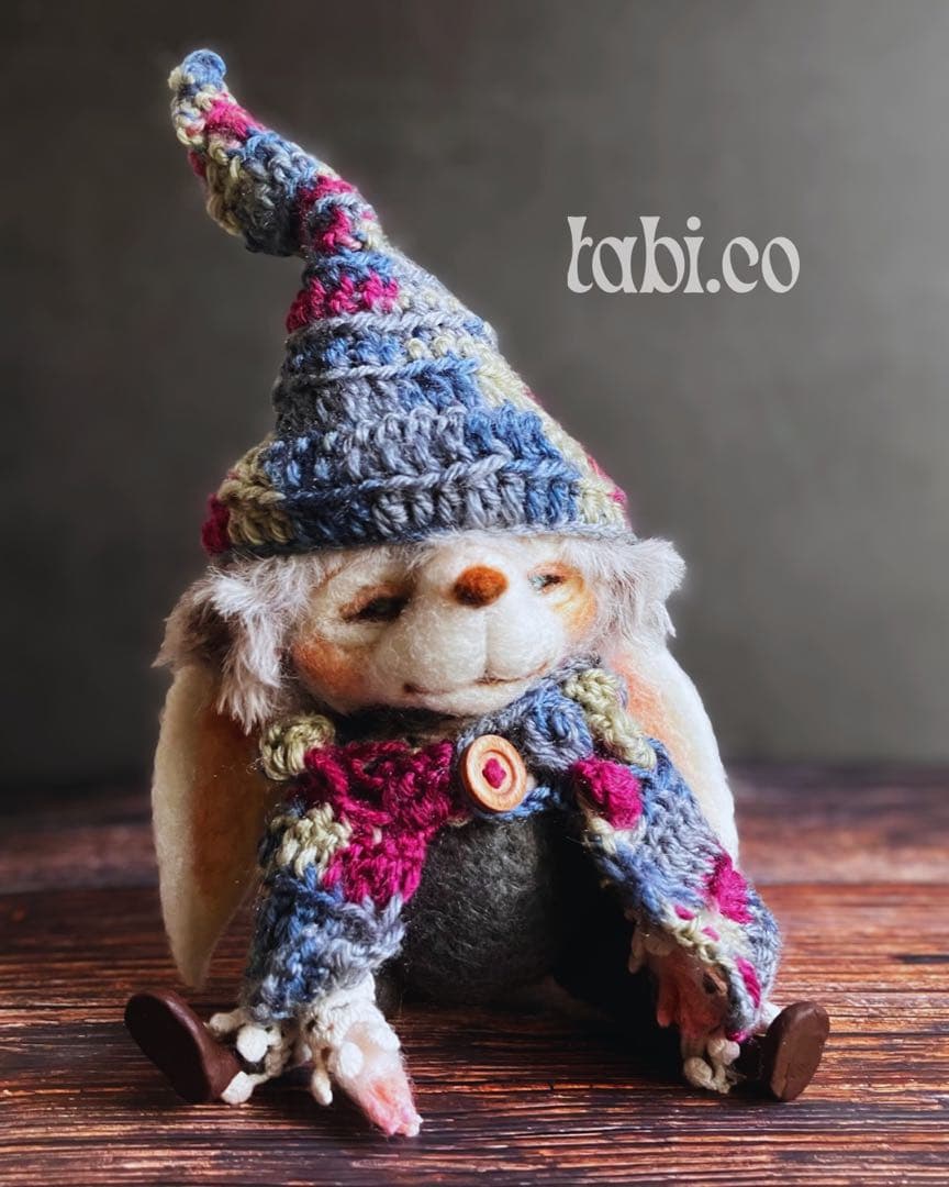 羊毛フェルト アートドール パポテ ネージュさん N110402653