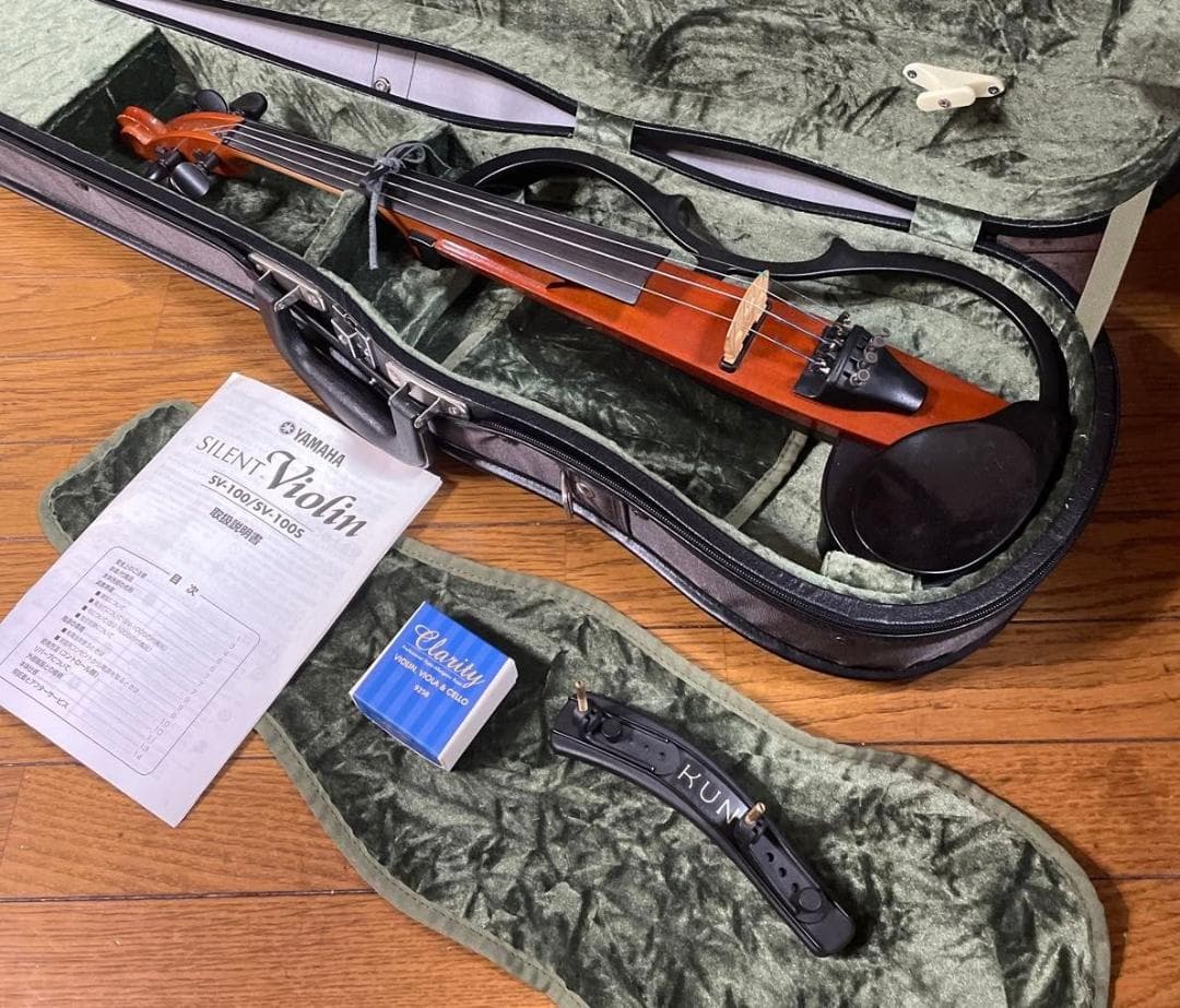 YAMAHA サイレントバイオリン SV-100 4/4 弓・肩当て・ケース付き