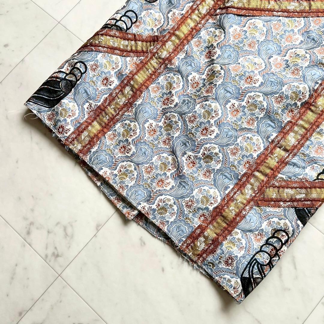 PRADA 高級シルク フラワージャガード ゴブラン織り タイトスカート 40