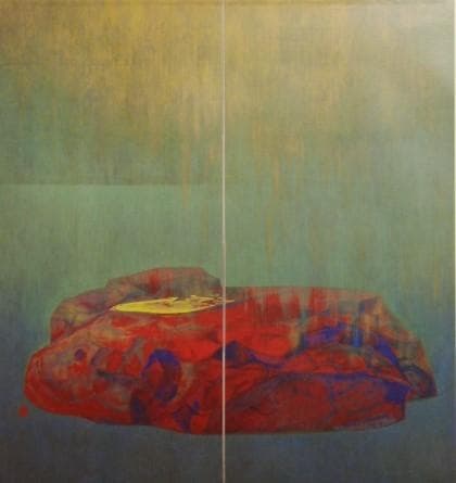 岩橋 英遠、庭石、大判、額装用・画版、日本製・新品額 額装付、状態良好 岩橋 英遠、庭石、大判、額装用・画版、日本製・新品額 額装付、状態良好