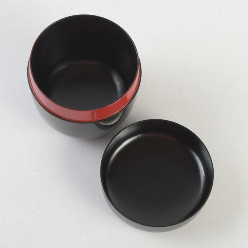 茶道具 漆匠 前端春斉作 黒一閑 雲錦 桜紅葉蒔絵 大棗 共