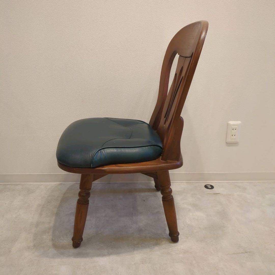 ナガノインテリア ダイニング回転チェア緑2/3 NAGANOダイニング回転